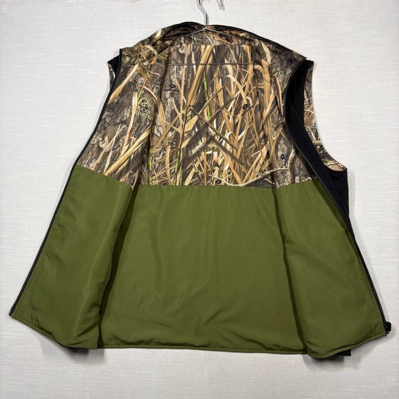 Mossy Oak Ducks Unlimited Fleece Lined Vest Mens XL Shadow Grass Habitat Camo - Picture 6 of 12